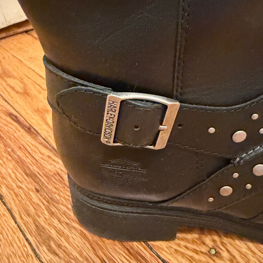 Harley-Davidson Black Textured Footwear - Picture 15 of 16